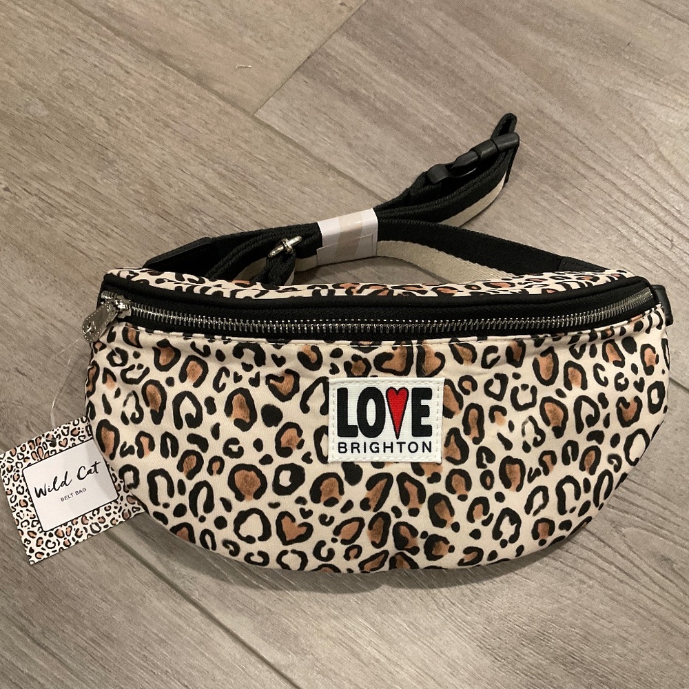 BRIGHTON Wild Cat Leopard Belt Bag NEW